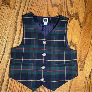 Janie and Jack Plaid Boys Vest